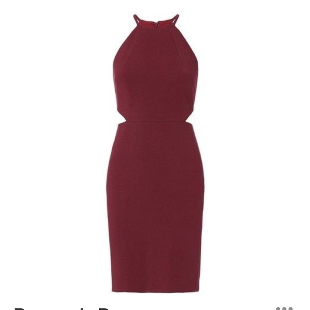 Intermix burgundy fitted dress szS